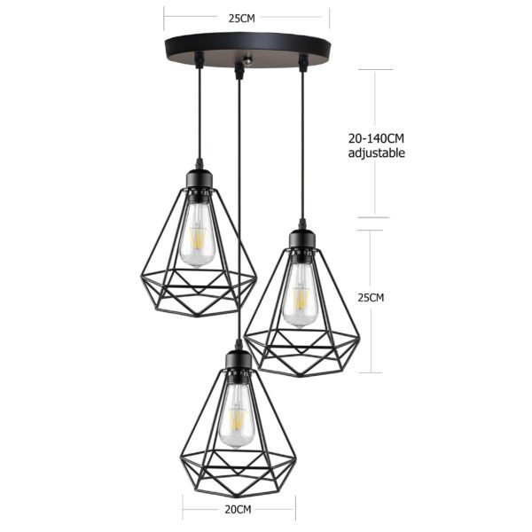 Pendant Lamp Iron Frame Ceiling Lighting For Restaurant Teahouse Chandelier Indoor Wrought Metal Modern Pendant Lights 110-220v