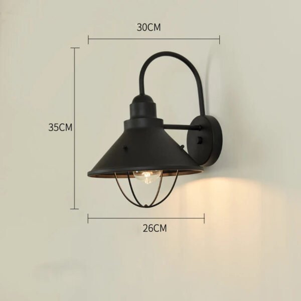 Retro Wall Light Exterior E27 Waterproof Porch Balcony American Bulb Farmhouse Wall Sconce Lamp  Front Porch Outdoor Lighting