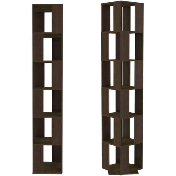 Rotating Bookshelf, 6 Tier Rotating Bookshelf, Floor Rack Simple Bookcase Student Multi-Function Creative Bookshelf