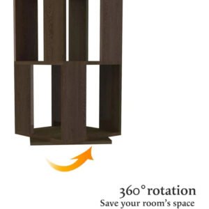 Rotating Bookshelf, 6 Tier Rotating Bookshelf, Floor Rack Simple Bookcase Student Multi-Function Creative Bookshelf