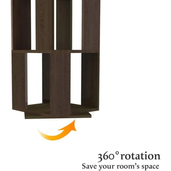 Rotating Bookshelf, 6 Tier Rotating Bookshelf, Floor Rack Simple Bookcase Student Multi-Function Creative Bookshelf