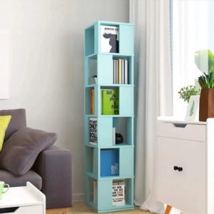 Rotating Bookshelf, Floor Rack Simple Bookcase Student Multi-Function Creative Bookshelf for Living Room