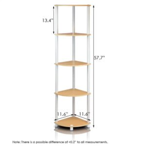 5 Tier Corner Display Rack Multipurpose Shelving Unit 2 Pack
