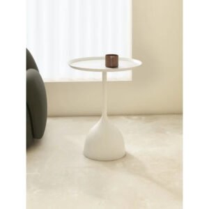 Small coffee table iron art cream style solid color coffee table living room small unit bedside good-looking coffee End Tables