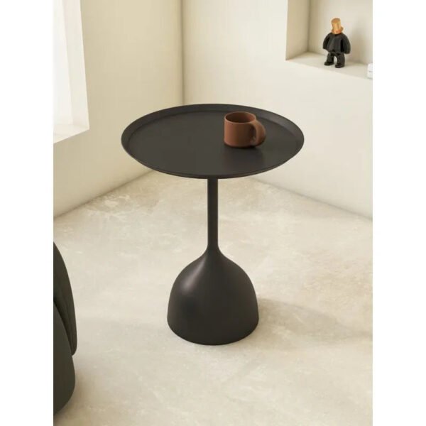 Small coffee table iron art cream style solid color coffee table living room small unit bedside good-looking coffee End Tables