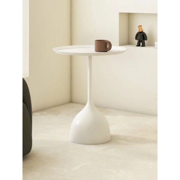 Small coffee table iron art cream style solid color coffee table living room small unit bedside good-looking coffee End Tables