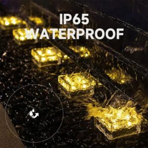 Solar Led Ice Cube Brick Lights Outdoor 1 LED Waterproof Stair Step Paver Lamp Yard Patio Lawn Garden Decoration Light