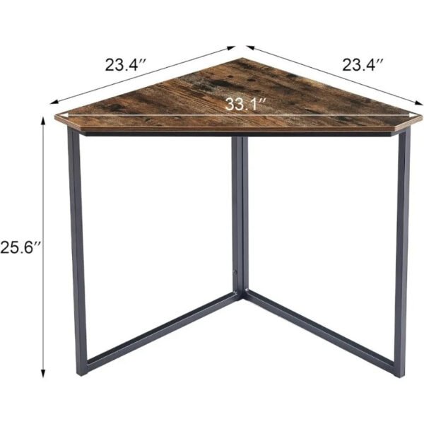 Tables for Living Room for Small Space Triangle Computer Steel Shelves with Metal Frame Corner Writing Desk