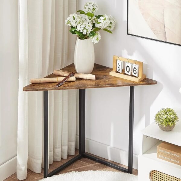 Tables for Living Room for Small Space Triangle Computer Steel Shelves with Metal Frame Corner Writing Desk