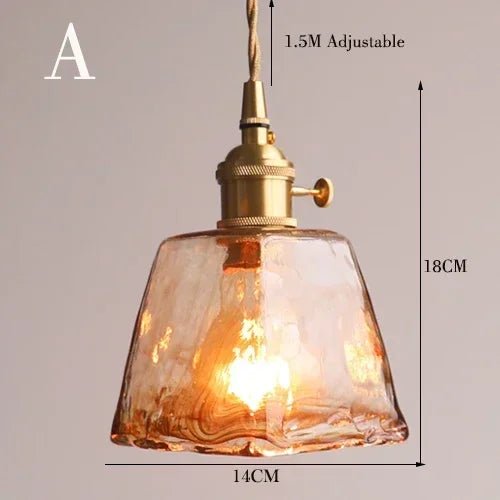 Vintage Glass Pendant Light Dining Room Kitchen Bedside Hanging Lamp For Living Room Bedroom Suspension Chandelier Pendant Lamps
