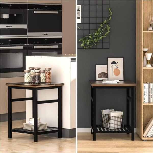 Bedside table, coffee table, bamboo nightstand, side table for bedroom, living room, lounge, space saving, easy to assemble