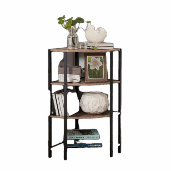 Corner Shelf Small Bookcase Modern Corner Bookshelf Bookcase  Corner Storage Rack Plant Stand for Living Room Home Office Kitchen Small Space (Color : Two-Tone  Size : 4-Tier)