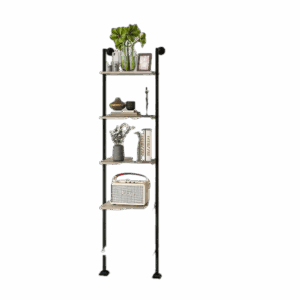 Bookshelf, 5-Tier Ladder Shelf, Book Storage Organizer Case Open Shelves, Tall Narrow Bookcase