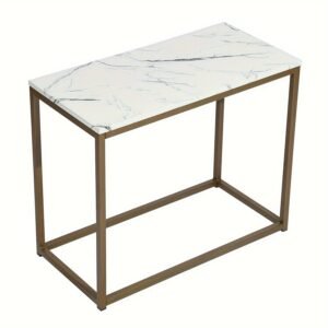 Side Table, Sofa Side Table, Decorative Coffee Table, Table for Portable Computer, Living Room, Bedroom, Workshop, white