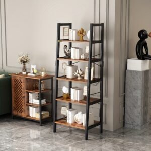 5 Tier Bookcase Bookshelf 68.9 IN  Tall Bookcase Shelf Storage Organizer Modern Book Shelf Freestanding Storage Shelving Unit
