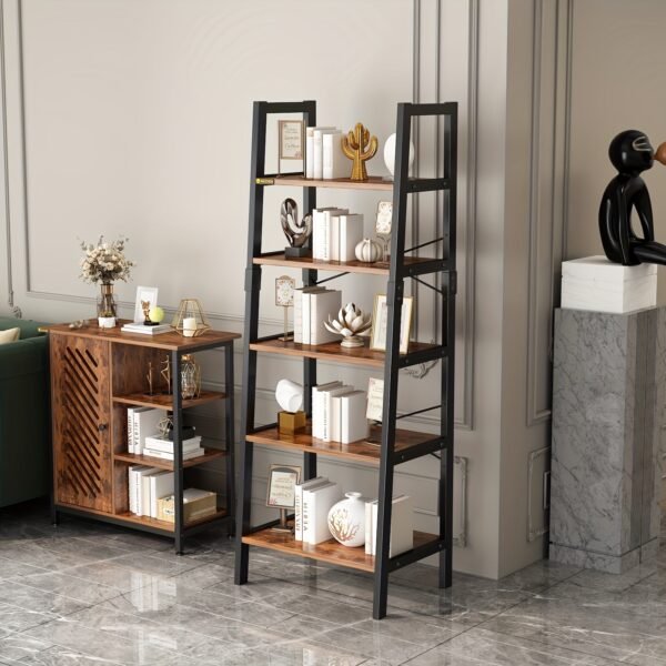 5 Tier Bookcase Bookshelf 68.9 IN  Tall Bookcase Shelf Storage Organizer Modern Book Shelf Freestanding Storage Shelving Unit