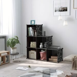 6/12-Cube Plastic Storage Organizer, DIY Modular Bookshelf, Simple Interlocking Shelving System, Space-Saving Closet For Books, Toys, Clothes, Multipurpose Use In Home & Office