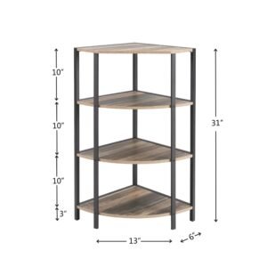 Corner Shelf Small Bookcase Modern Corner Bookshelf Bookcase  Corner Storage Rack Plant Stand for Living Room Home Office Kitchen Small Space (Color : Two-Tone  Size : 4-Tier)