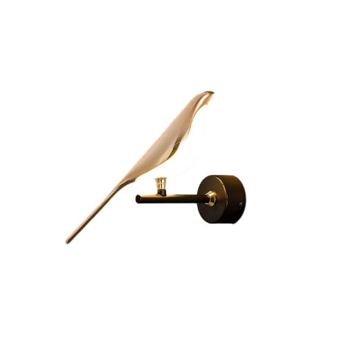 Creative Bird 360° Rotatable LED Wall Lamps Bedroom Bedside Indoor Golden Touch Switch LED Wall Lights Wall Sconce Home