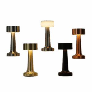 LED Table Lamp Retro Metal Desk Lamp Touch Sensor Rechargeable Night Lights for Bar Coffee Table Restaurant Decoration Light
